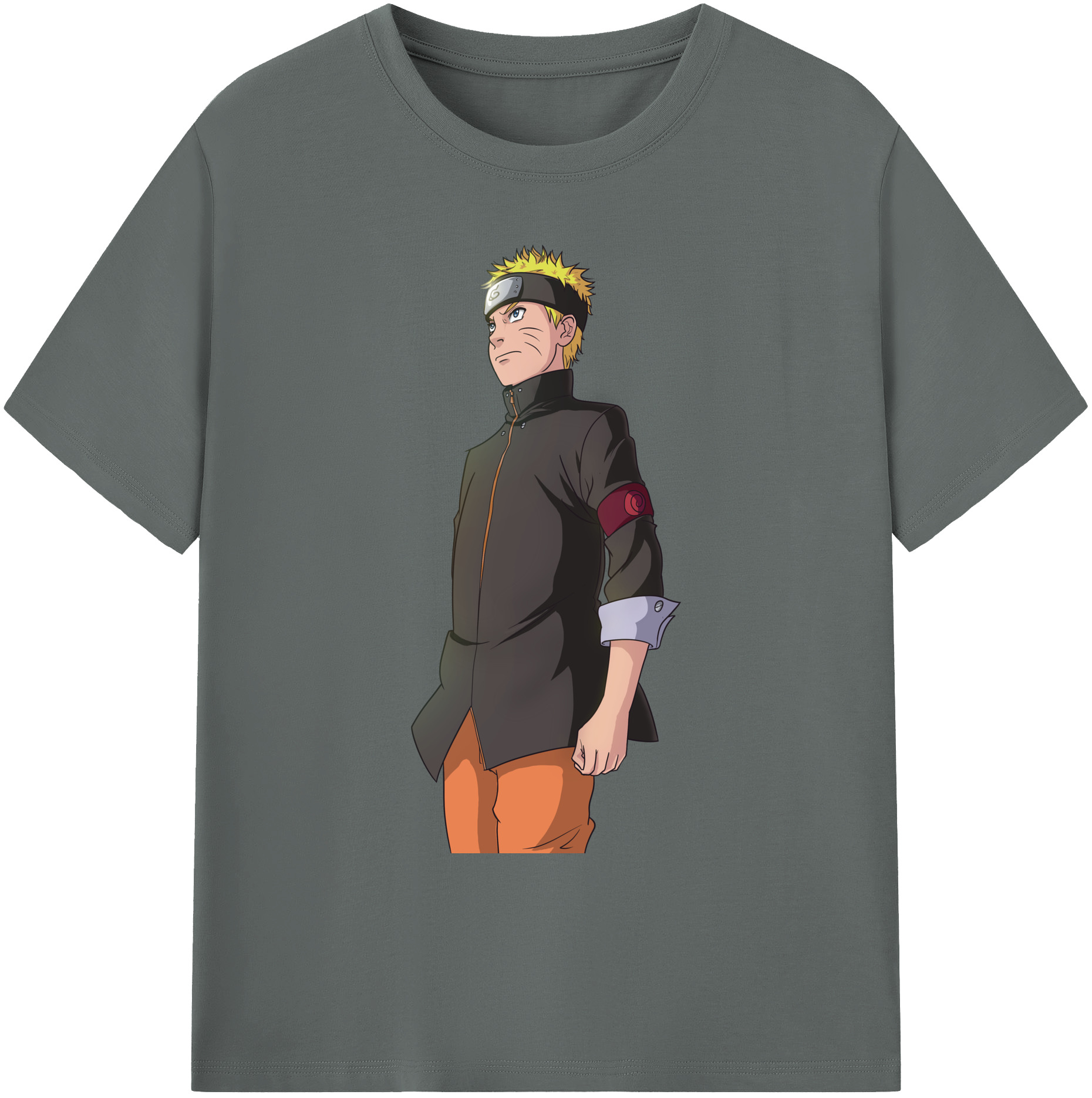 （画像用） NARUTO -ナルト- うずまき ナルト Uzumaki Naruto 綿100％ メンズ半袖Tシャツ｜肌触りやわらか＆通気性